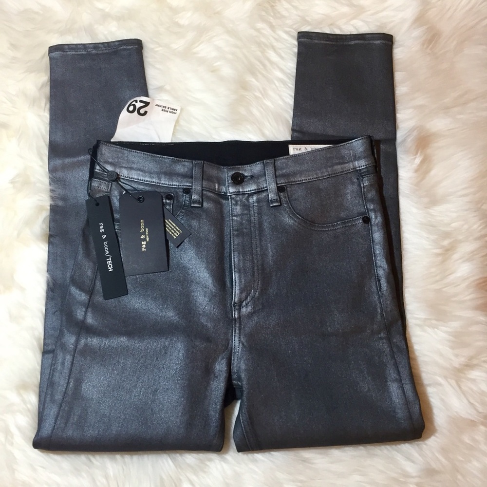 Rag & Bone high rise skinny gunmetal❤️NWT❤️sz29 - Picture 2 of 5